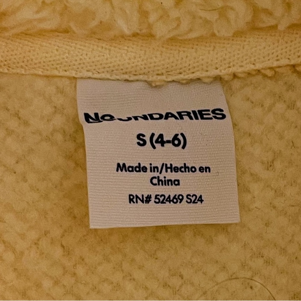 No Boundaries Cozy Yellow Sherpa Pullover Fall Weather FAVS 🍁  Sz - (S) - Picture 3 of 4